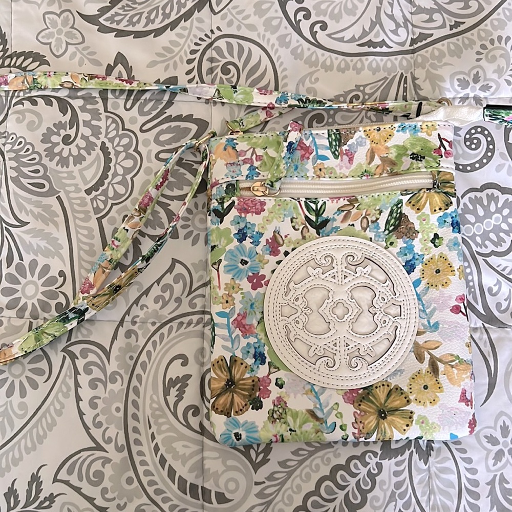 Floral crossbody purse bag